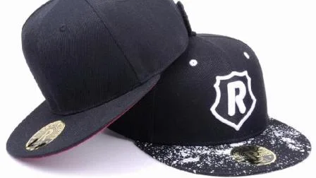 Benutzerdefinierte Acryl-Baseball-Snapback-Mütze mit flacher Krempe