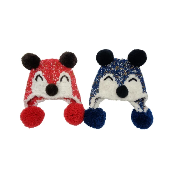 Mode Winter warme gestrickte Kinder Kinder Cartoon Hut